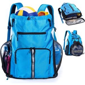NWT GEMIU Beach Bag Large Gym Backpack with Mesh Shoe Drawstring Bag
